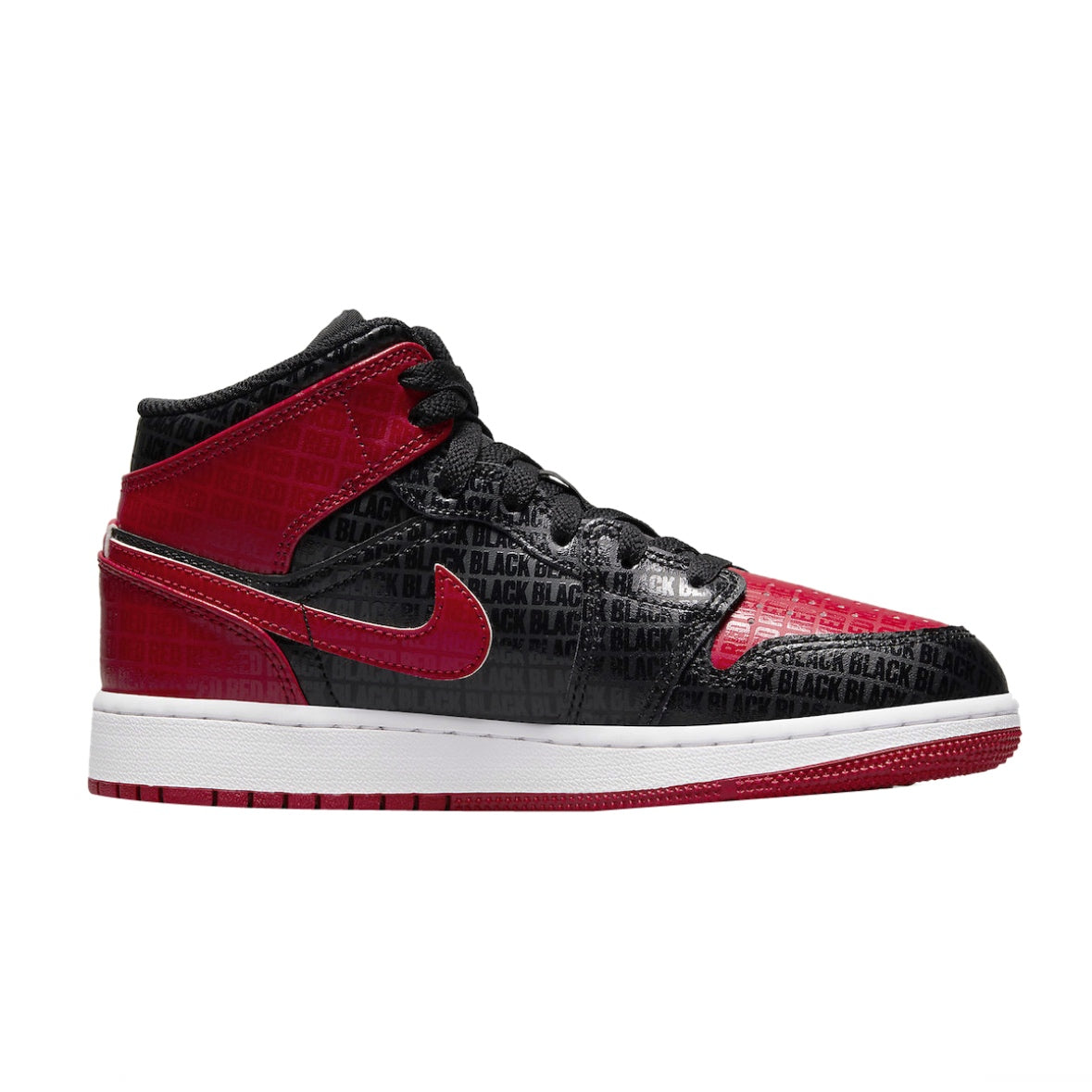Jordan 1 Mid “Bred Text”