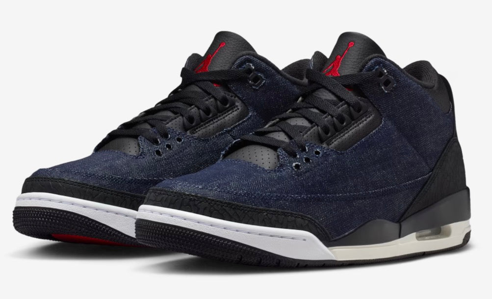 Jordan 3 x Levis Índigo And Gym Red